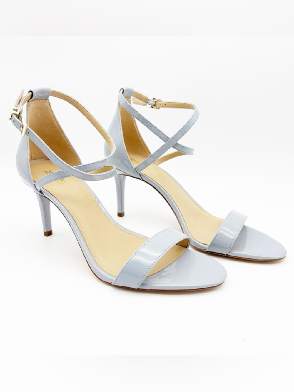 Michael Kors Ava Mid Sandal in Pale Blue Size 8.5